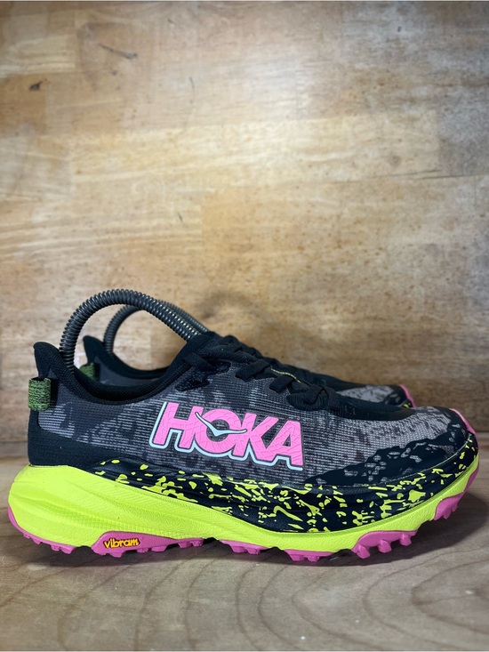 Hoka One One Shoes - Hoka One One Speedgoat 6 Womens Size 6.5 Trail Running Shoes Sneakers Black Pink
